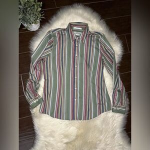 Orvis stripped wrinkle free collared button down sz 10